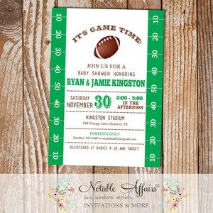 Football Field Tailgate Baby Shower Invitation - Football baby shower invitation