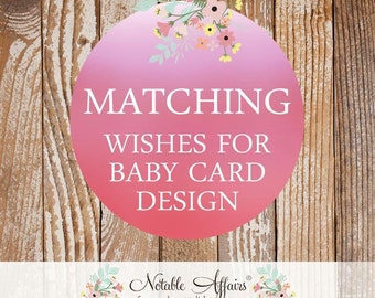 Matching Wishes for Baby Card - Choose your invitation and matching card