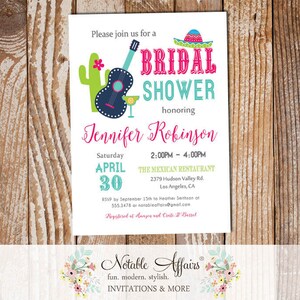 Bright Colorful Mexican Fiesta Invitation Bridal Shower invitation Baby Shower, Birthday, etc cinco de mayo any event image 1