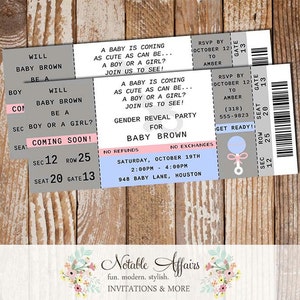 Boy or Girl Blue vs Pink Gender Reveal Party invitation - Perfect for gender reveals, gender neutral showers, etc - Choose your own wording