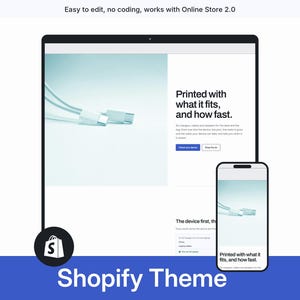 Tema Shopify para Eletrônicos, Modelo de Site para Gadgets Tecnológicos, Loja Online Minimalista Azul 2.0, Detent
