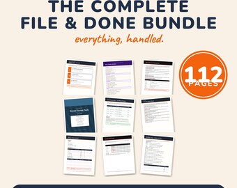 Carpeta de gestión del hogar / Planificador organizador familiar, sistema de organización del hogar, carpeta de emergencias / PDF imprimible / 112 páginas