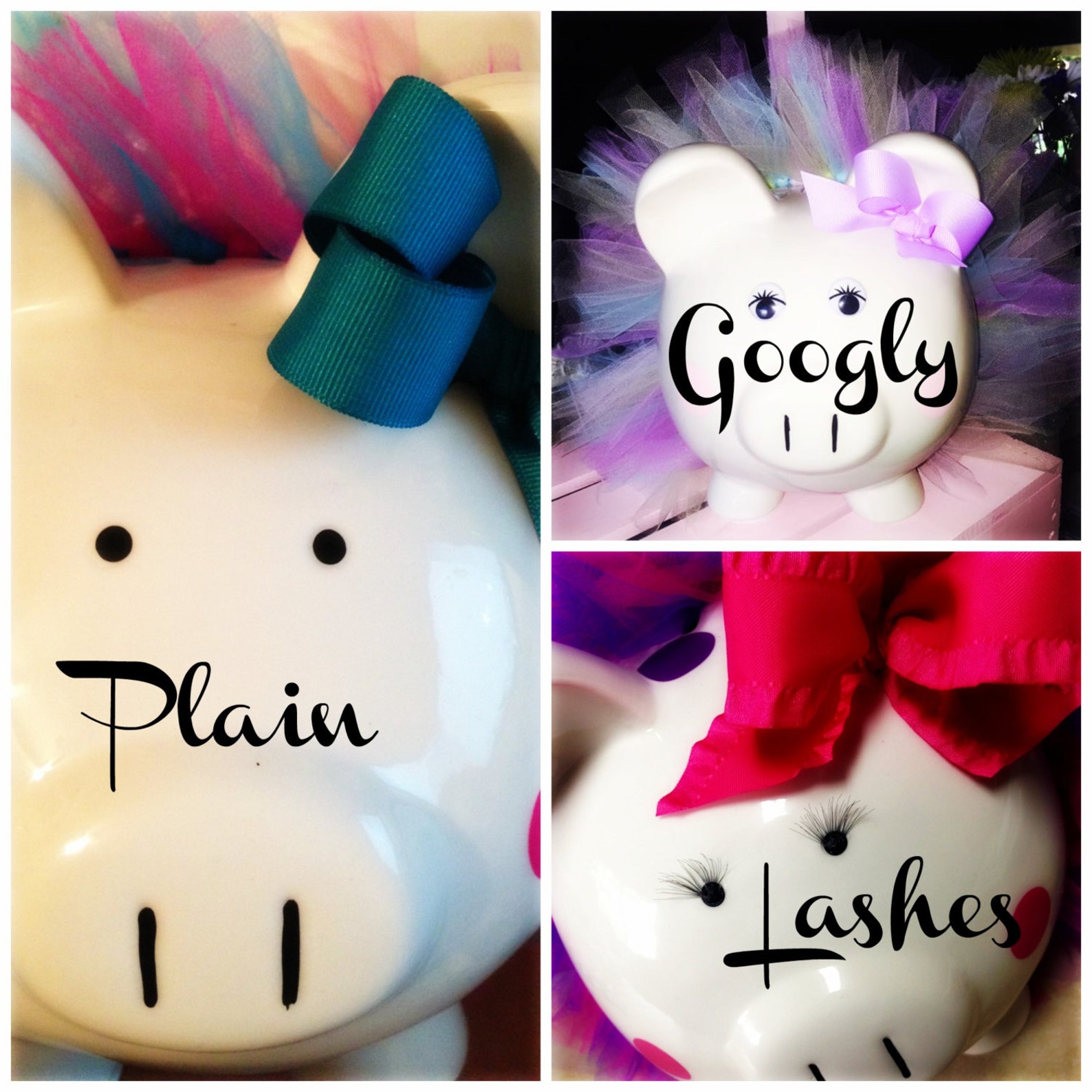 Personalized Ceramic Mini Piggy Bank With Tutu Etsy