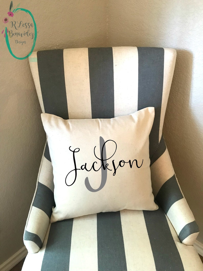 Monogrammed Custom Pillow Case/ Throw Pillow Cover / Etsy