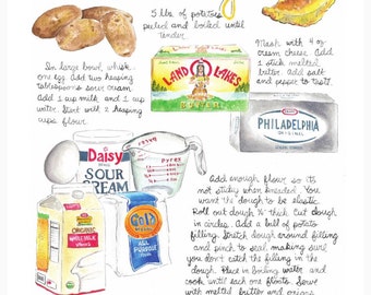 Pierogie Recipe Illustration