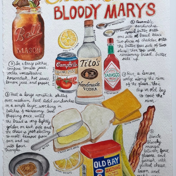 Bloody Mary Recipe Illustration