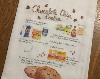 Chocolate Chip Cookie Recipe Dishtowel