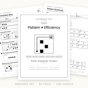 Printable Critical Thinking Puzzles for Kids Ages 6-10, 80-Page PDF