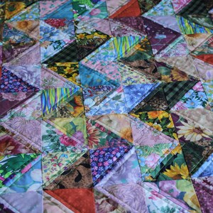 Zigzag Value Study Art Quilt, Chevron Design, Multicolored Fabrics, Scrappy Wall Hanging, Colorful Fiber Art, Abstract Textile