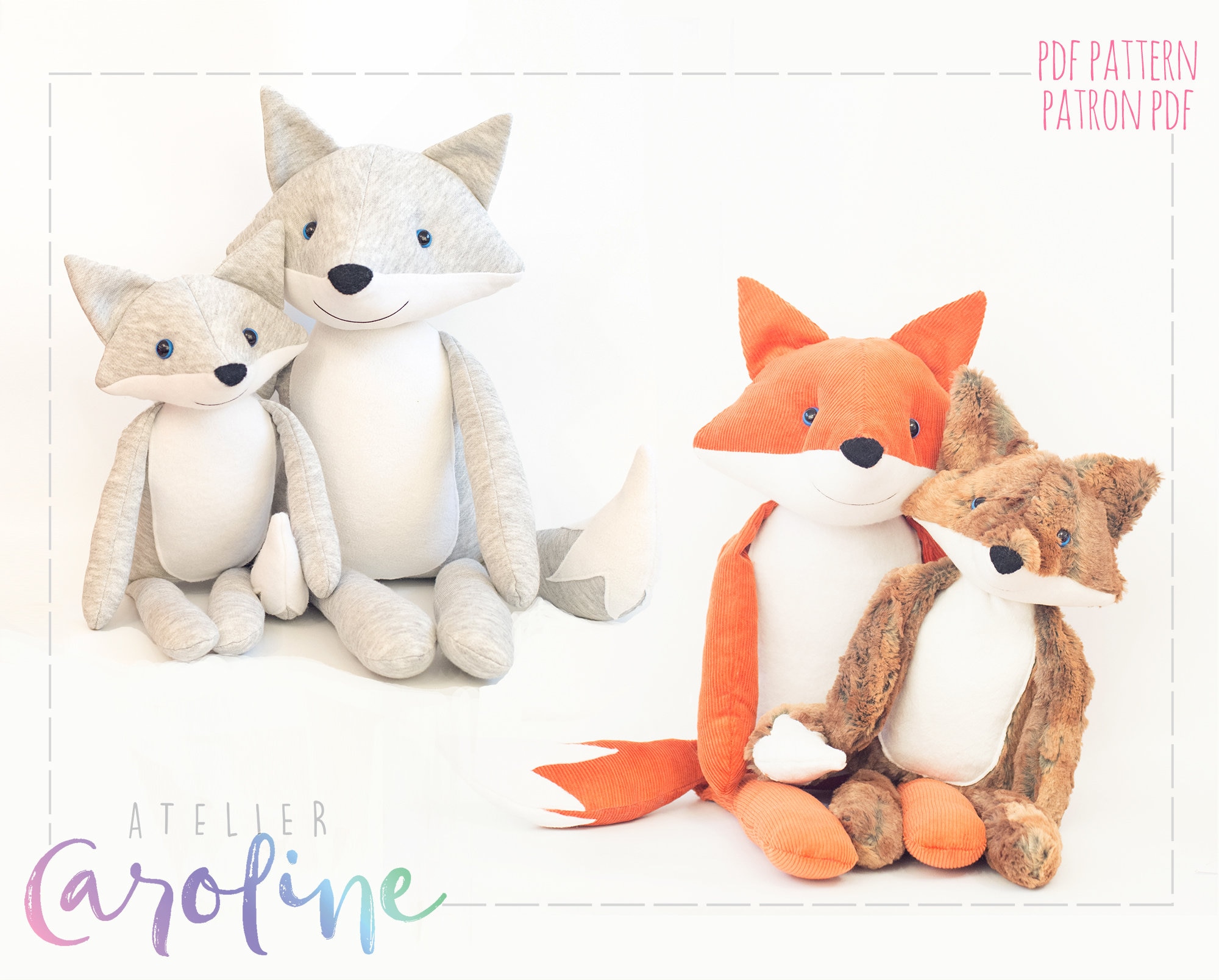 Patchwork Sweety Striped Fox – Toy Division