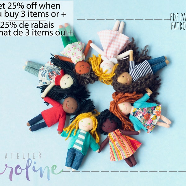 Patron de poupées miniatures et vêtements Patron de couture PDF