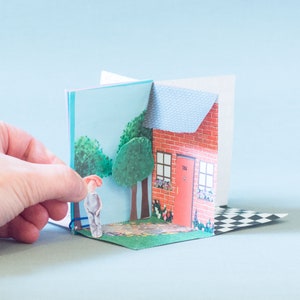 Downloadbaar pop-upboek voor zelfgemaakt minihuis