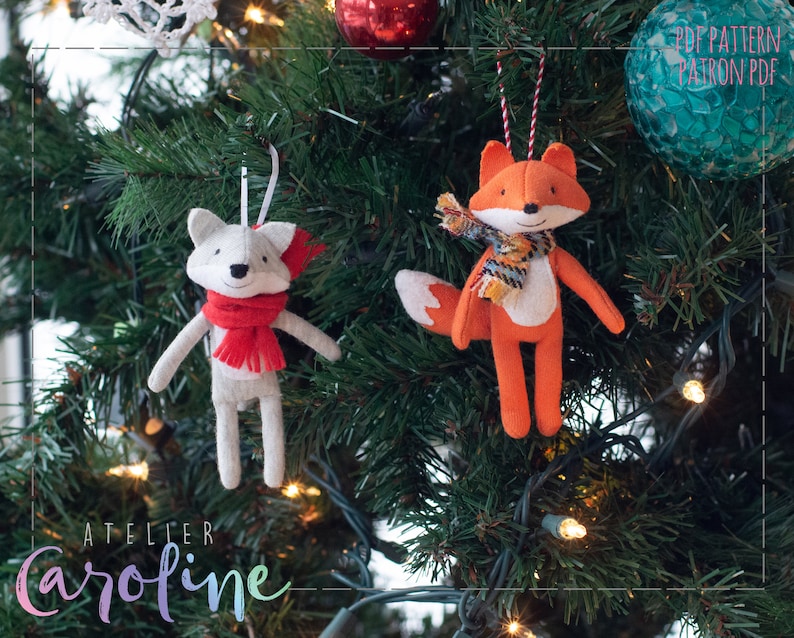 Downloadable Sewing pattern and tutorial, stuffed miniature fox and wolf plush, DIY Animal Stuffed Rag Doll image 7