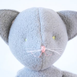 Downloadable Sewing pattern and tutorial, stuffed toy cat kitty plush, DIY Animal Stuffed Rag Doll image 5