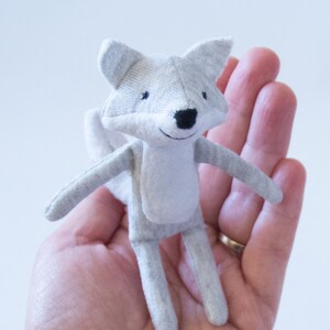 Downloadable Sewing pattern and tutorial, stuffed miniature fox and wolf plush, DIY Animal Stuffed Rag Doll image 3