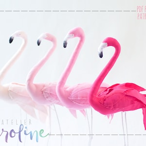 Downloadable Stuffed Flamingo sewing pattern image 1