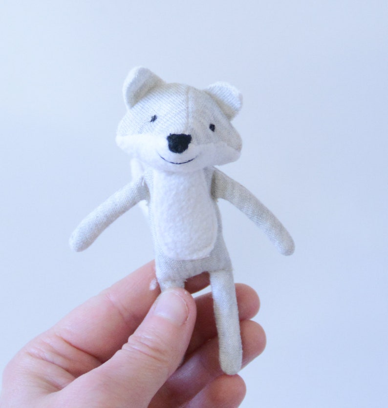 Downloadable Sewing pattern and tutorial, stuffed miniature fox and wolf plush, DIY Animal Stuffed Rag Doll image 4