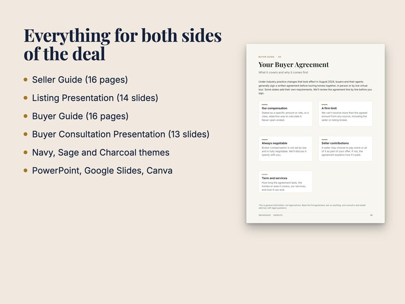 Real Estate Seller & Buyer Guide Bundle, Editable PowerPoint Slides (Digital Download) image 3