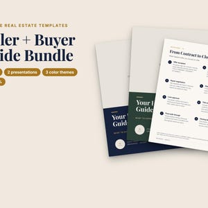 Real Estate Seller & Buyer Guide Bundle, Editable PowerPoint Slides (Digital Download) image 1