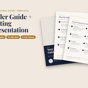 Editable Real Estate Seller Guide & Listing Presentation Bundle (PowerPoint, Google Slides, Canva) image 1