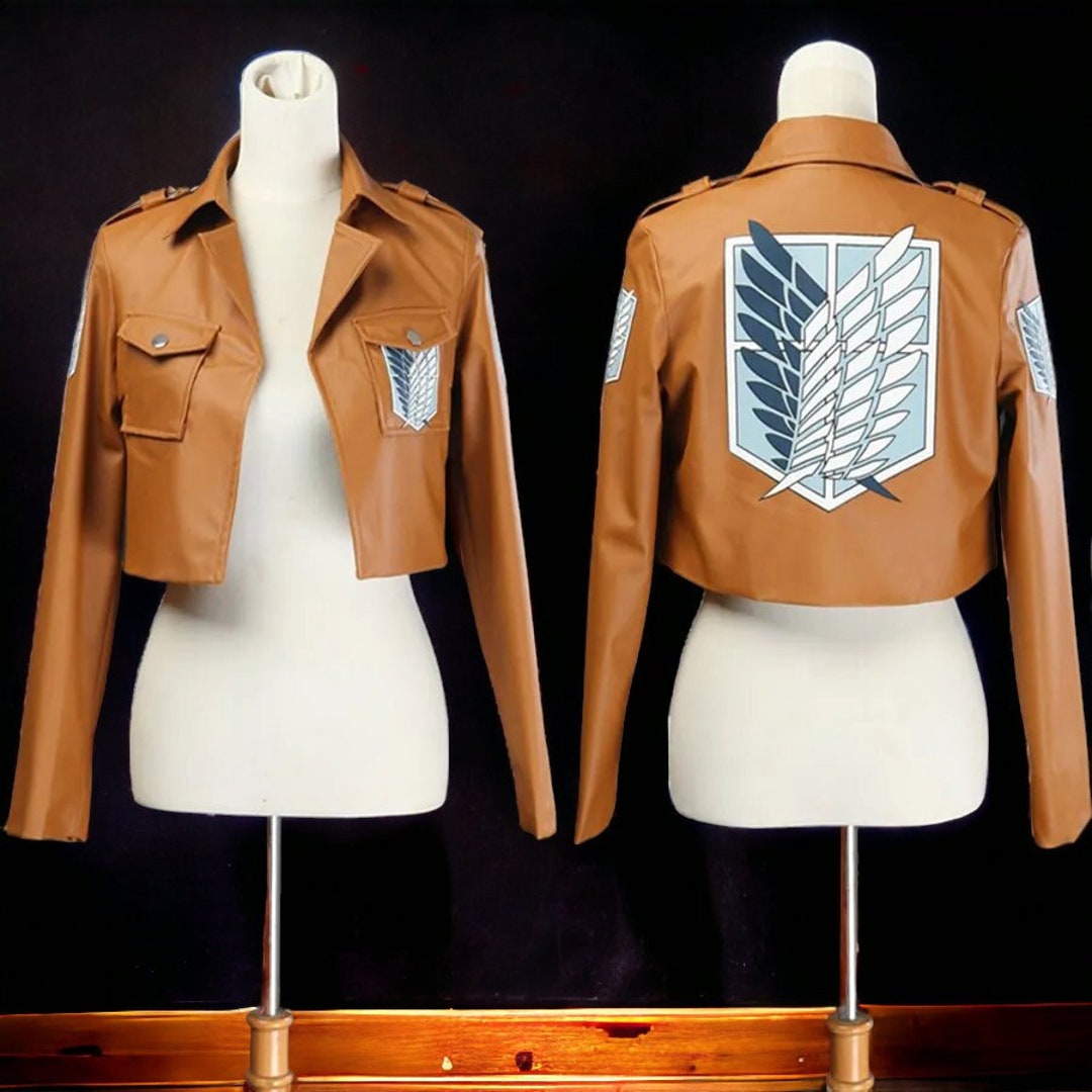 AOT Leather Jacket Anime Ahirt Anime Jacket Anime Costume Etsy