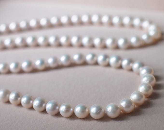 Featured listing image: Fresh Water Pearl Necklace (8-9mm) // Beautiful Lustre // 14K Gold-filled // Luxurious & Timeless