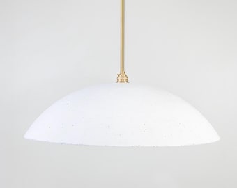 White Concrete Pendant Light