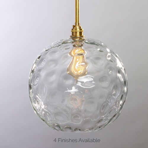 Clear Glass Pendant Light Plug in Hanging Lighting Fixture Etsy