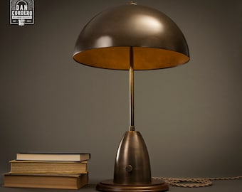 Aged Brass Dome Table Lamp