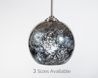 Mercury Glass Globe Light Fixture