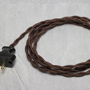 Brown Twisted Lamp Cord Kit: DIY Lamp Parts, Plug & Switch