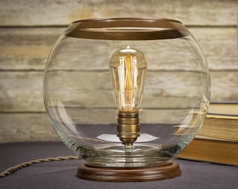 Globe Edison Table Lamp | Desk Lamp | Edison Light Bulb | Home Decor | Lighting | Edison Bulb