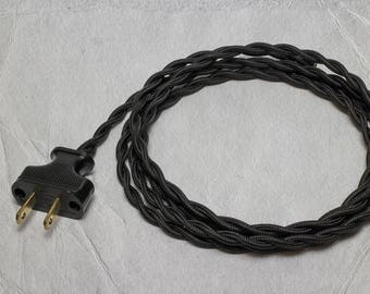 Lamp Cord Kit | DIY Kit | Fan Lamp | How To | Lamp Parts | Lamp Supplies | Lamp Switch | Lamp Dimmer | Black Lamp Cord | Vintage Cord