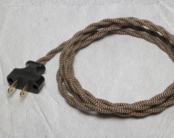 Lamp Cord Kit | DIY Kit | Fan Lamp | How To | Lamp Parts | Lamp Supplies | Lamp Switch | Lamp Dimmer | Brown Lamp Cord | Vintage Cord