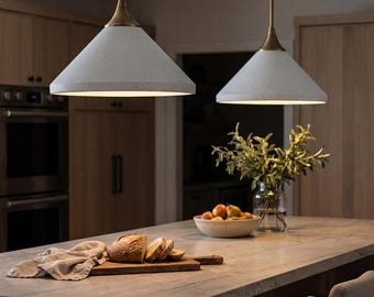 Meridian White Concrete Pendant Light