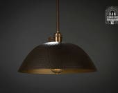 Hammered Shade Gold Oil Rubbed Bronze l Pendant Light Fixture Kitchen Light Light Fixture Pendant Light Large Hammered