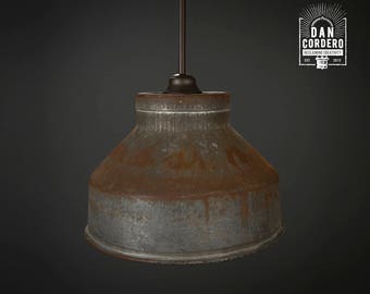 Pendant Light Fixture | Edison Bulb | Bronze | Pendant | Kitchen Light | Pendant Light |  Edison Light Bulb | Milk Funnel | Farmhouse Shade