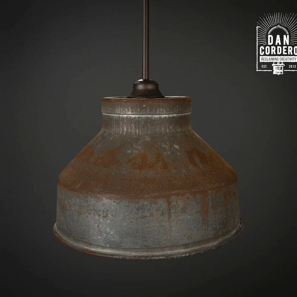 Pendant Light Fixture | Edison Bulb | Bronze | Pendant | Kitchen Light | Pendant Light |  Edison Light Bulb | Milk Funnel | Farmhouse Shade