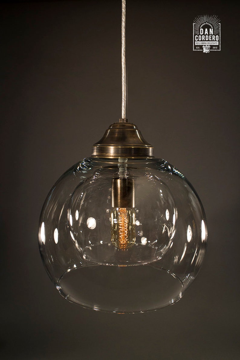 Edison Light Bulb Aged Brass Pendant Light Edison Pendant Light Fixture Pendant Double Globe Shade Edison Bulb