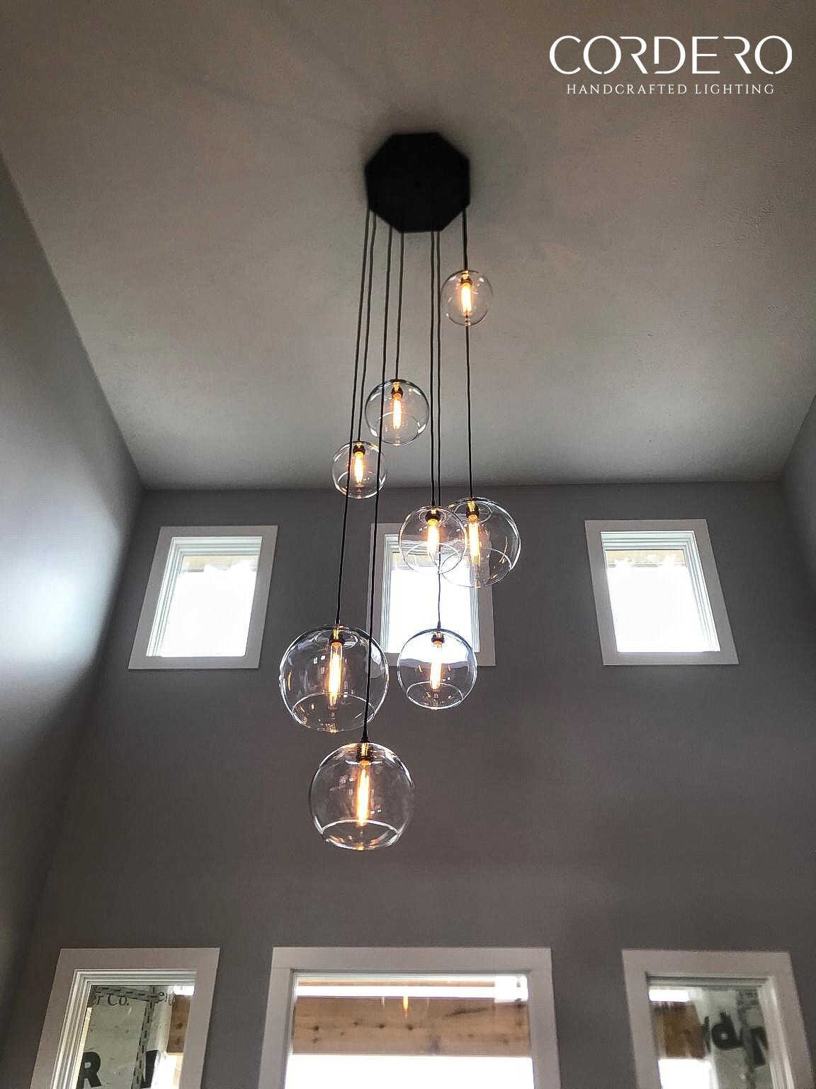 Globe Chandelier Customizable - Etsy 