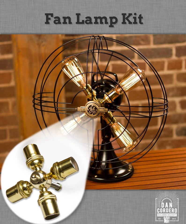 Fan Lamp Kit DIY Kit How to Lamp Parts Lamp Supplies Etsy