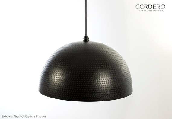 Oversized black dome pendant cheap light