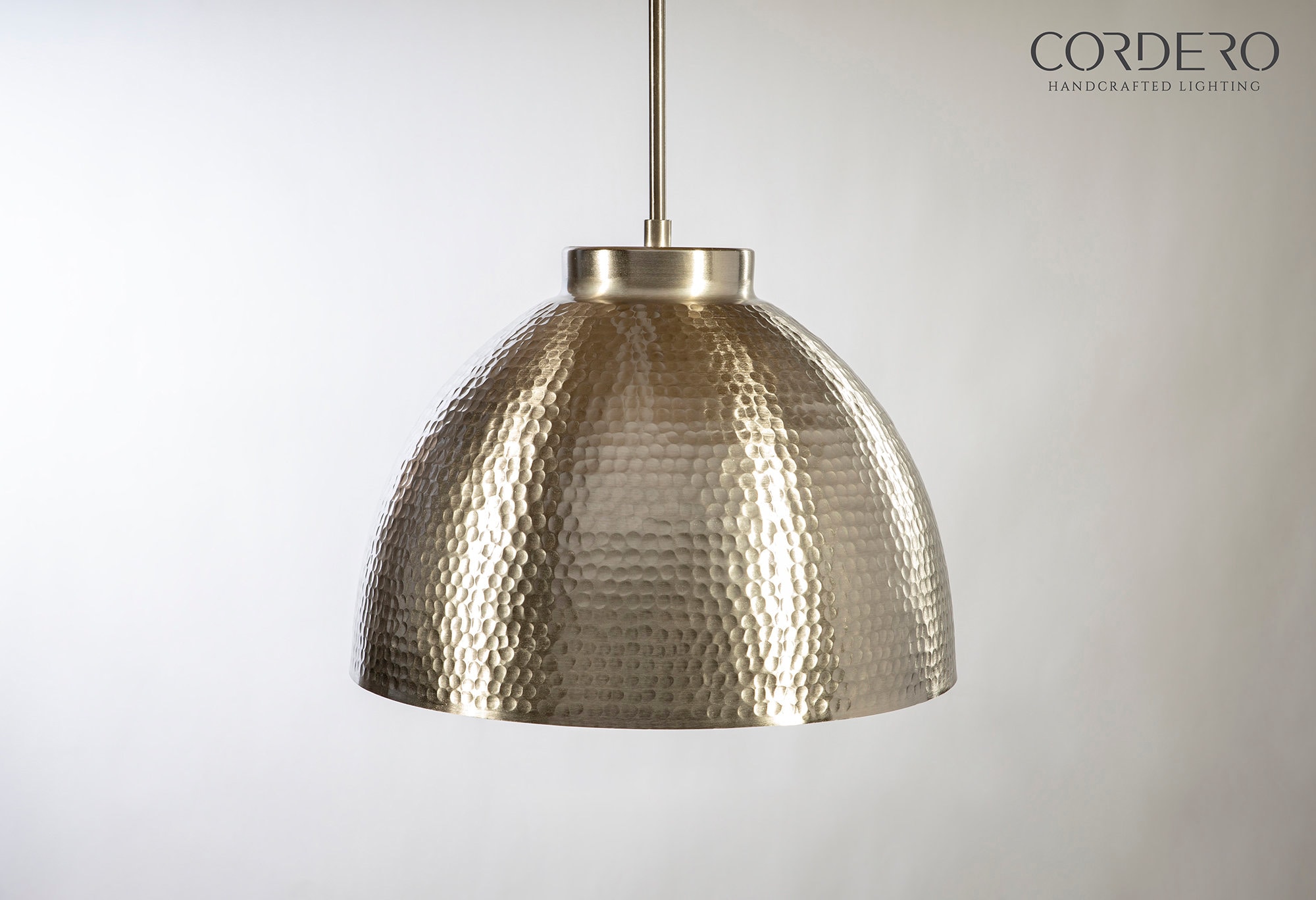 Hammered steel pendant light deals