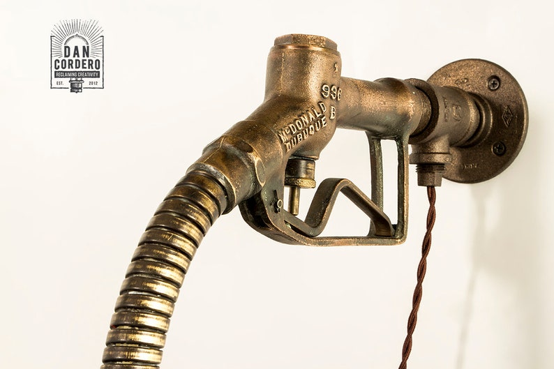 Vintage Gas Pump Nozzle Light Fixture | Etsy