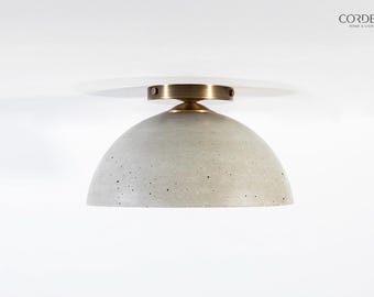 Galilean Classic Concrete Flush Mount Light