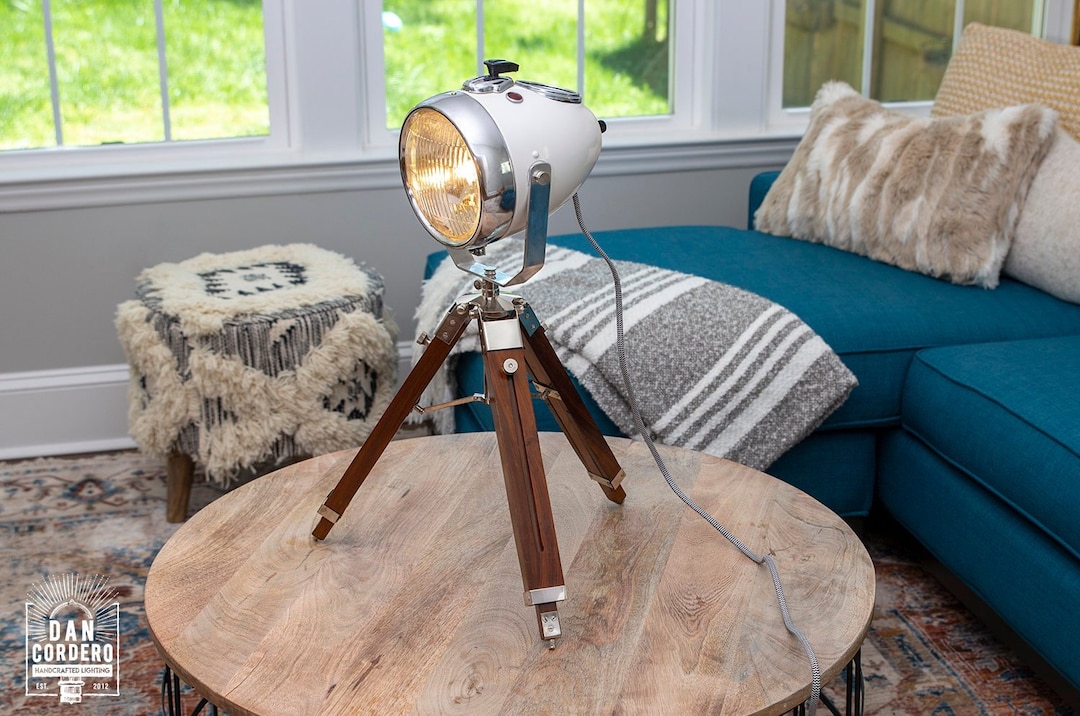 Motorcycle Headlight Table Lamp - Etsy