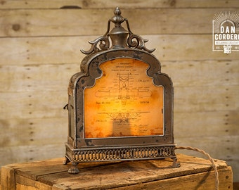 Vintage Plane Patent Lantern Table Lamp