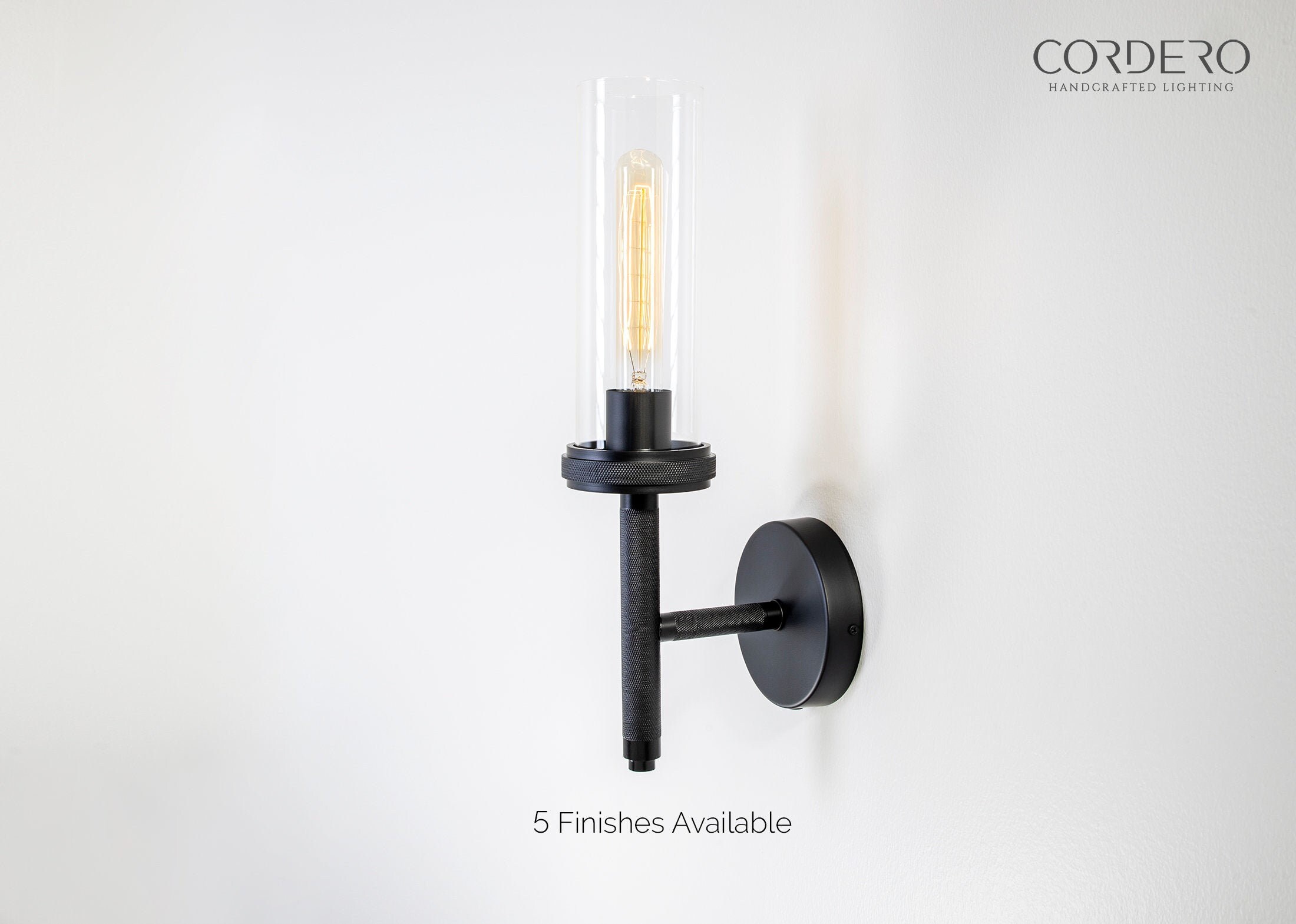 Ceyla Knurled Wall Sconce Etsy