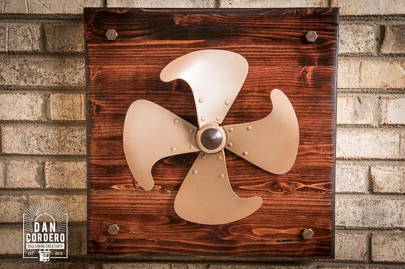 Vintage Fan Blade Wooden Wall Decor Medium Etsy