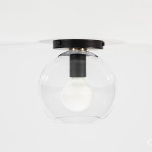 Lumière Globe Shade Flush Mount — Clear Glass